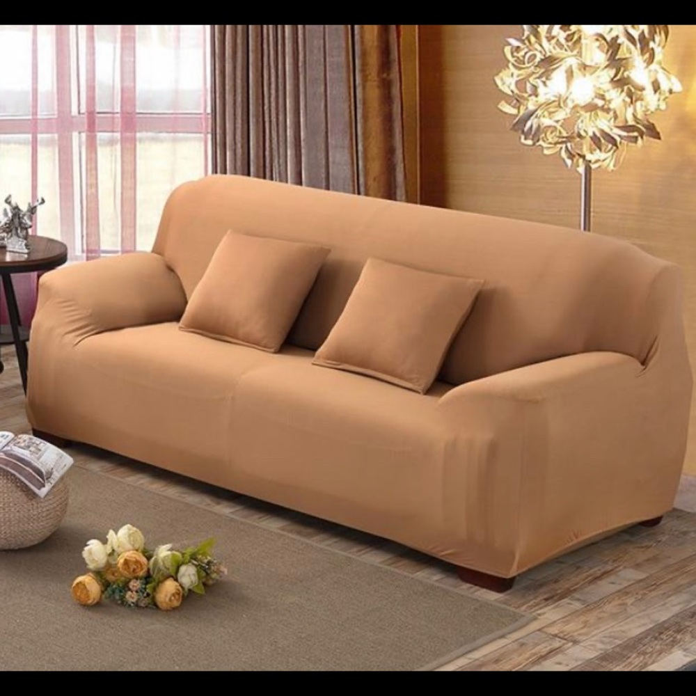 Beige couch cover